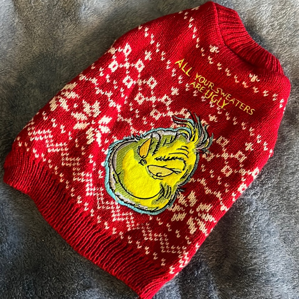 The grinch knitted sweater. XS